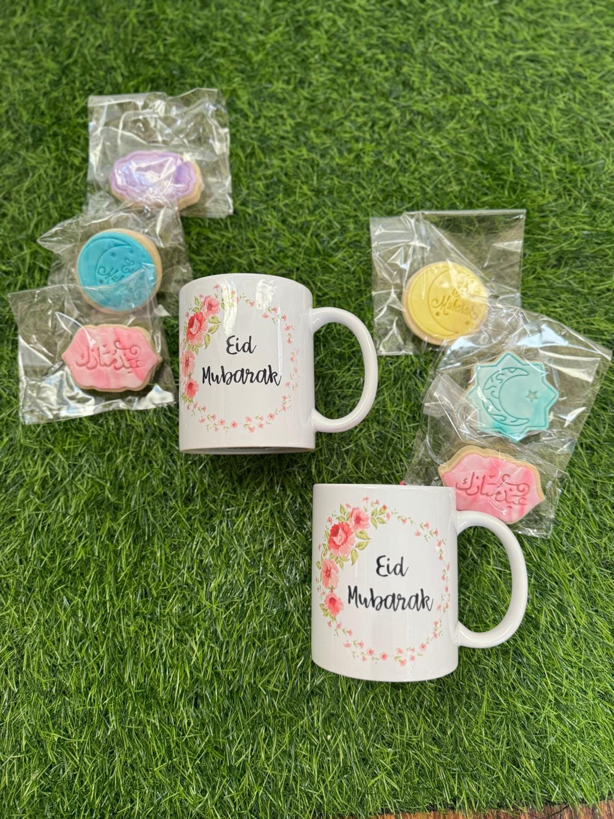 Eid Mubarak Coffee Mug: Custom Ceramic Mug, Floral Design