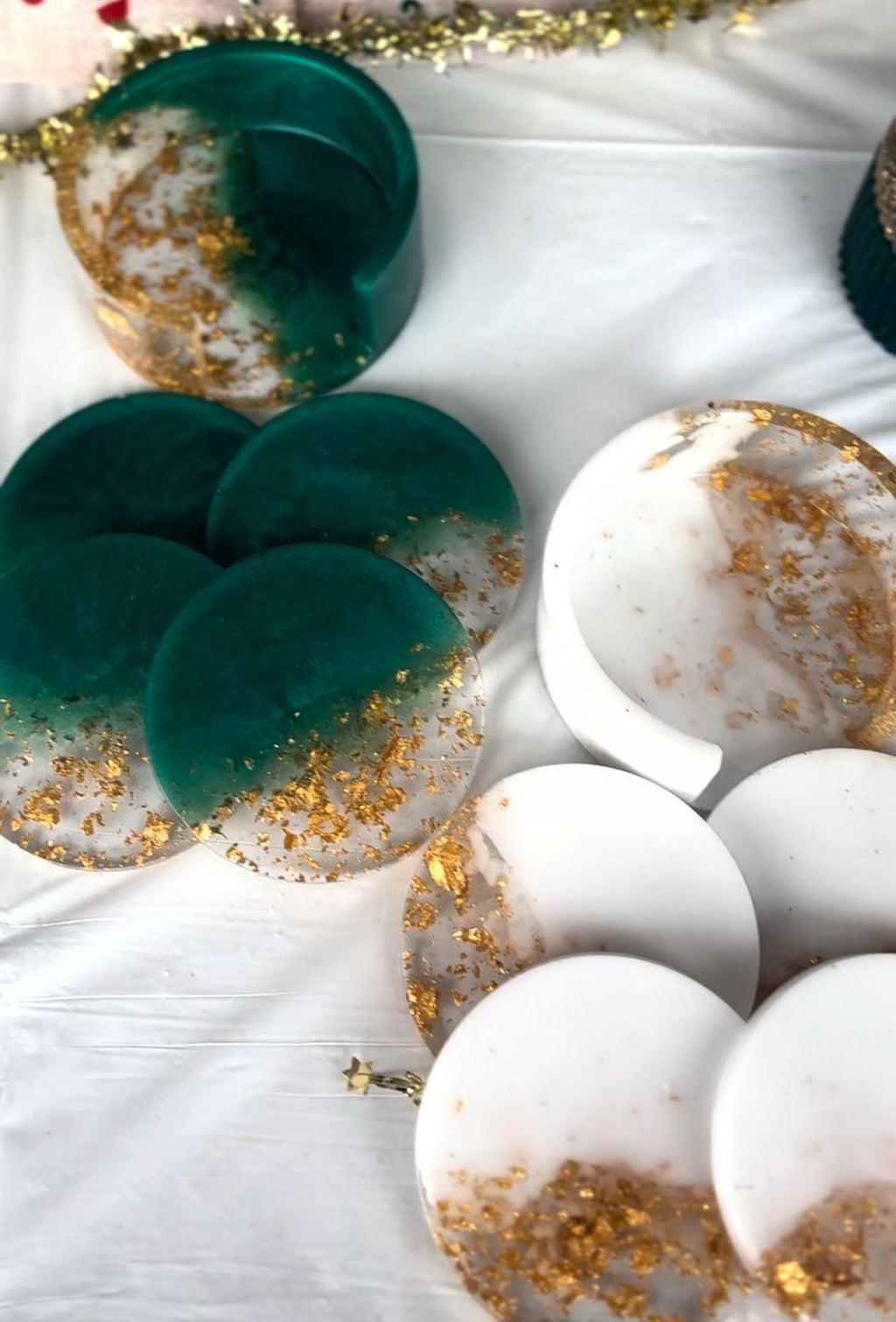 Elegant Personalized Resin Coasters – Customizable with Names & Designs