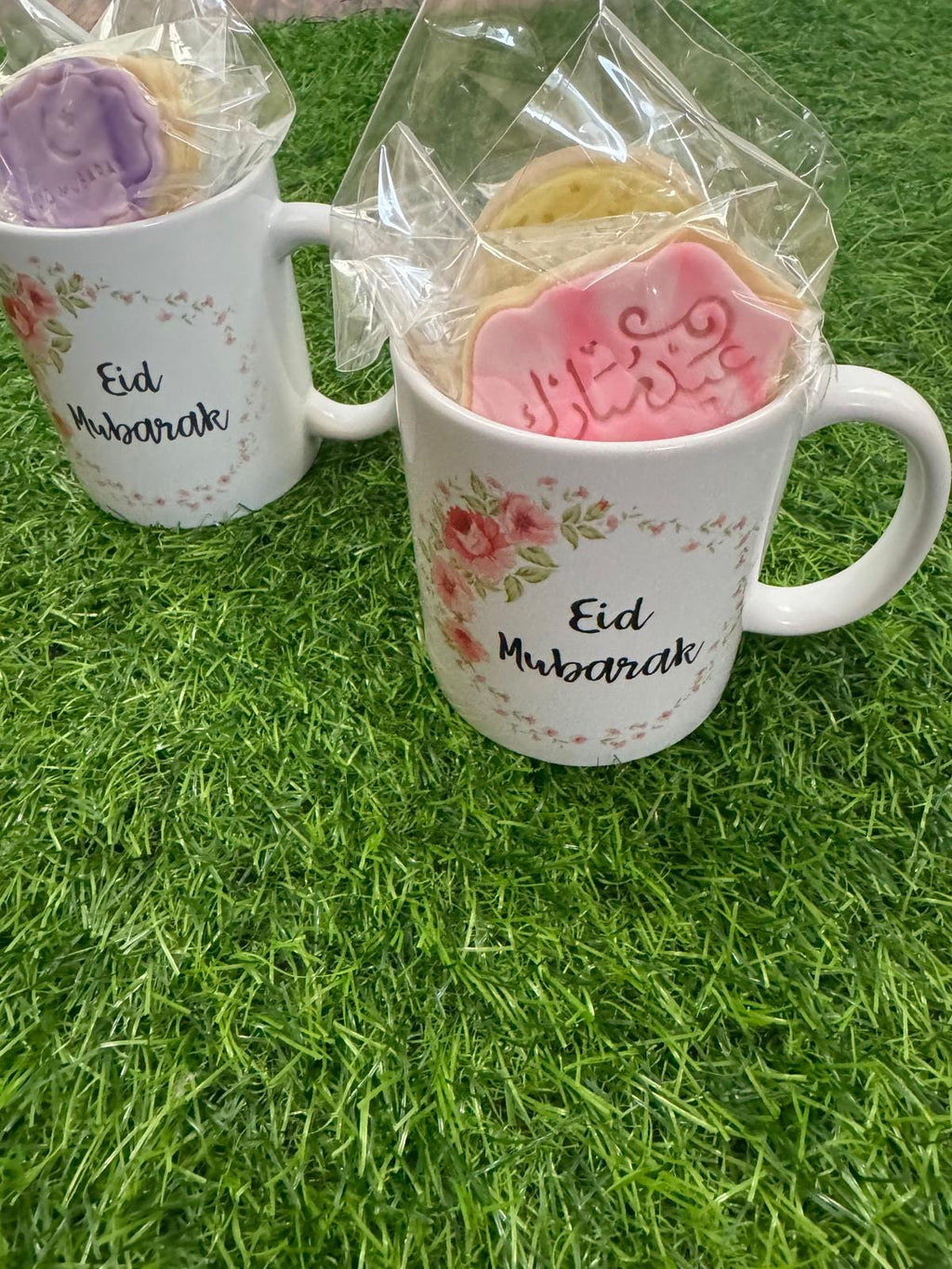 Eid Mubarak Coffee Mug: Custom Ceramic Mug, Floral Design