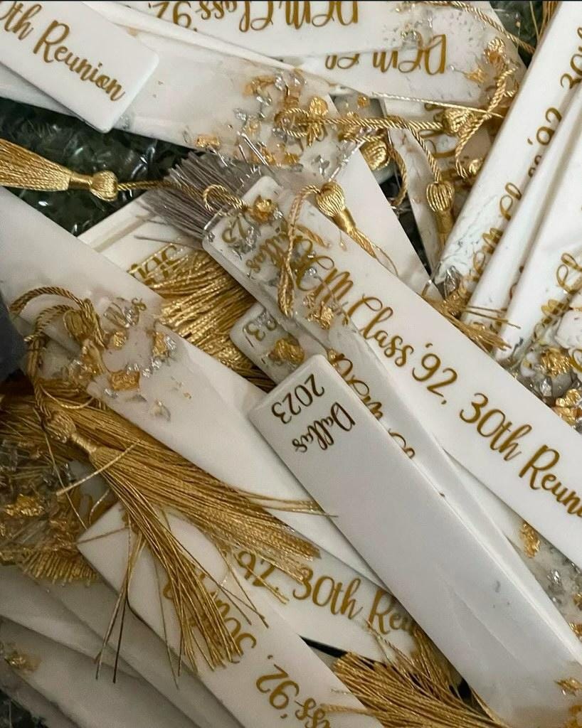 Handmade Resin Bookmarks with Tassel – Personalized Bookmark Gift for Readers, Students & Book Lovers